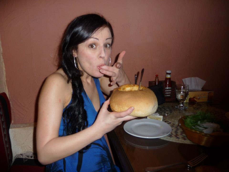 Sharing a meal during my visit to Kuwait